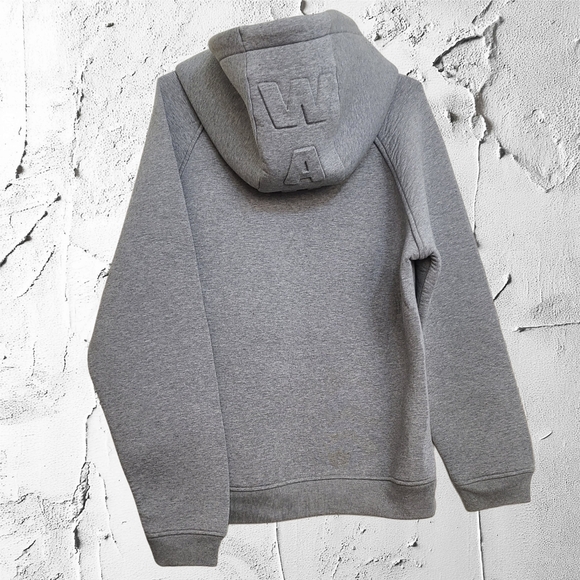 Alexander Wang x H&M Grey Scuba Biker Hoodie Zip Jacket RARE - Picture 4 of 8